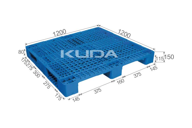 1212M-WGCZ PLASTIC PALLET（BUILT-IN STEEL TUBE）