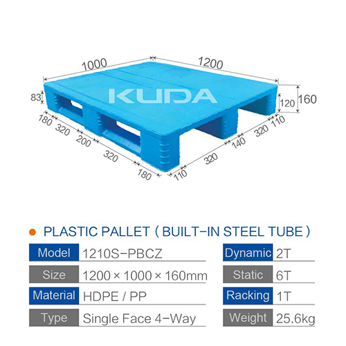 1210S-PBCZ PLASTIC PALLT(BUILT-IN STEEL TUBE)