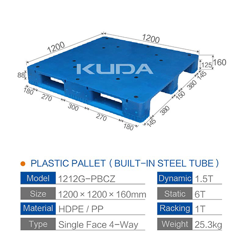 1212G-PBCZ PLASTIC PALLT(BUILT-IN STEEL TUBE)
