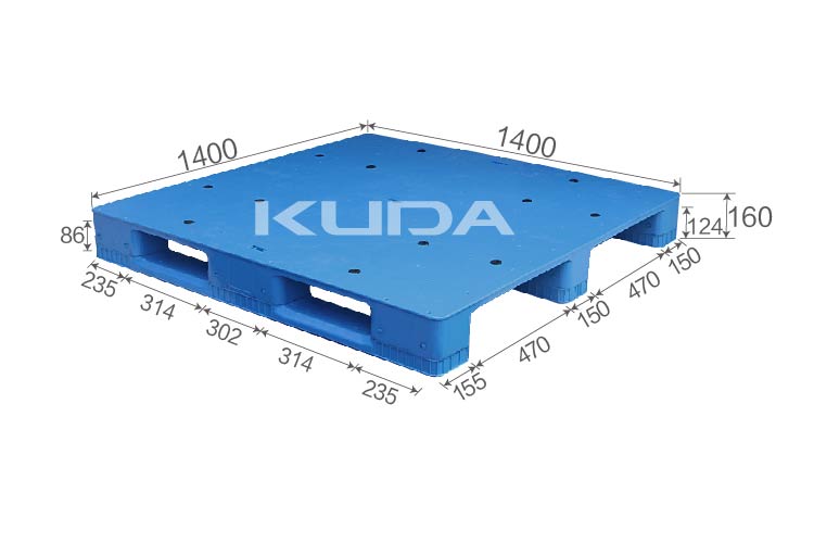 1414B-PBCZ PLASTIC PALLT(BUILT-IN STEEL TUBE)