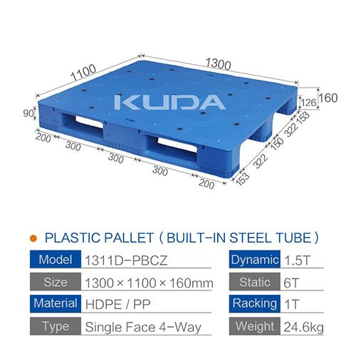 1311D-PBCZ PLASTIC PALLT(BUILT-IN STEEL TUBE)