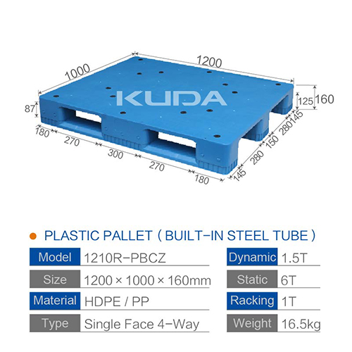 1210R-PBCZ PLASTIC PALLT(BUILT-IN STEEL TUBE)