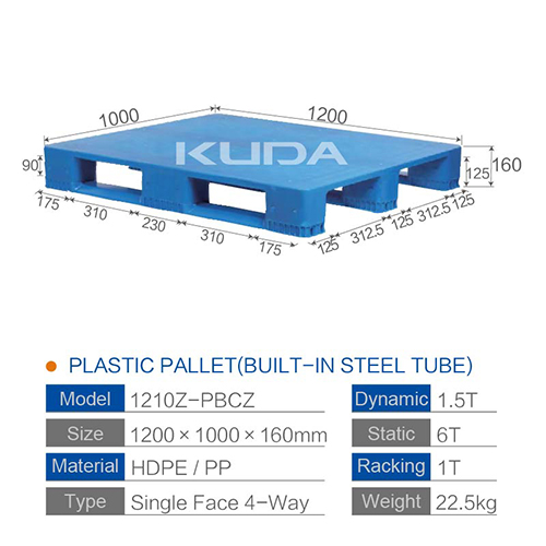 1210Z-PBCZ PLASTIC PALLT(BUILT-IN STEEL TUBE)