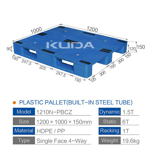 1210N-PBCZ PLASTIC PALLT(BUILT-IN STEEL TUBE)