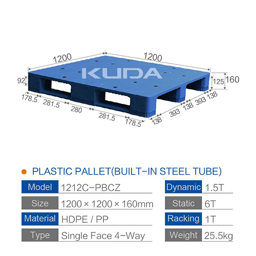 1212C-PBCZ PLASTIC PALLT(BUILT-IN STEEL TUBE)