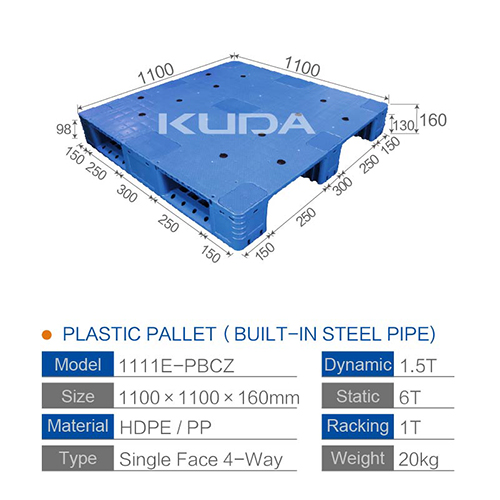 1111E-PBCZ PLASTIC PALLT(BUILT-IN STEEL TUBE)
