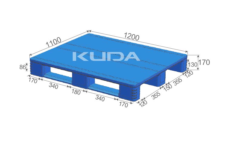 1211A-PBCZ PLASTIC PALLT(BUILT-IN STEEL TUBE)