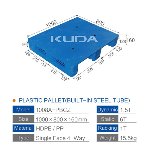 1008A-PBCZ PLASTIC PALLT(BUILT-IN STEEL TUBE)