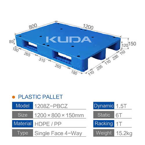 1208Z-PBCZ PLASTIC PALLT(BUILT-IN STEEL TUBE)