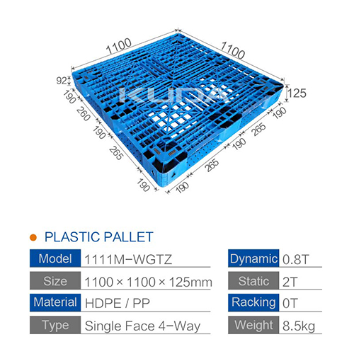 1111M-WGTZ PLASTIC PALLET
