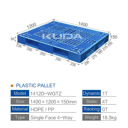 1412D-WGTZ PLASTIC PALLET