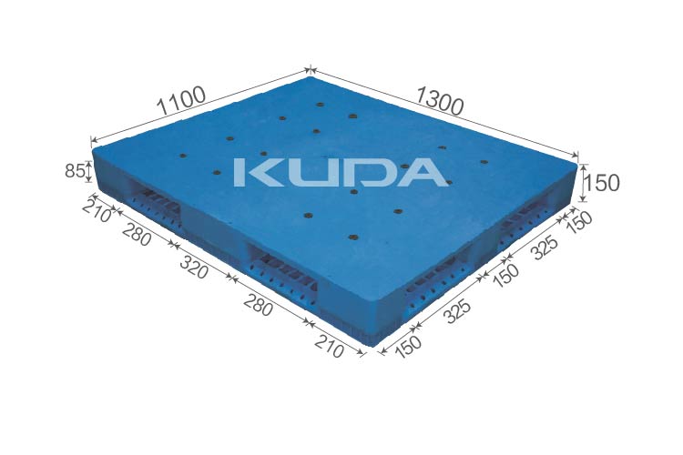 1211D-PBTZ PLASTIC PALLET（BUILT-IN STEEL TUBE）