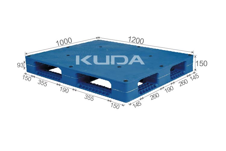 1210F-PBTZ PLASTIC PALLET（BUILT-IN STEEL TUBE）