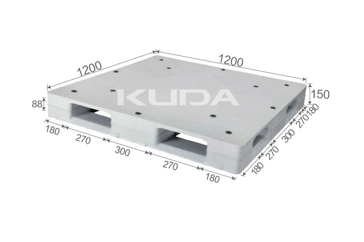 1212C-PBTZ PLASTIC PALLET（BUILT-IN STEEL TUBE）