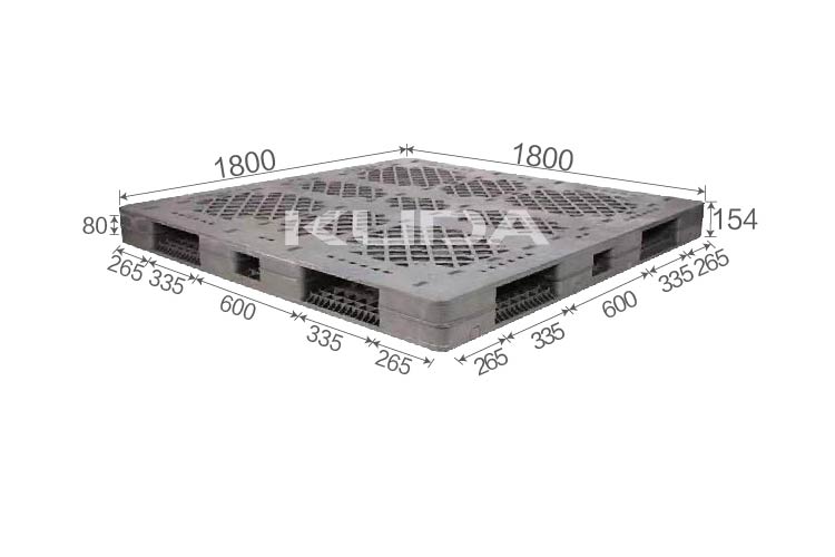 1818A-WGSM PLASTIC PALLET（BUILT-IN STEEL TUBE）