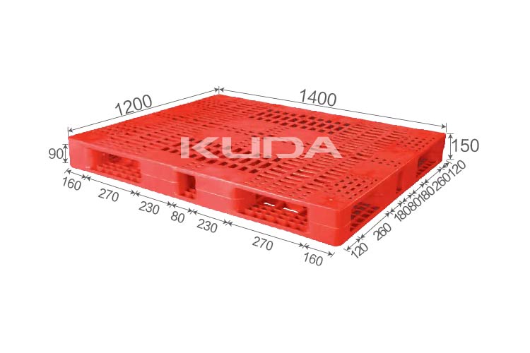 1412G-WGSM PLASTIC PALLET（BUILT-IN STEEL TUBE）