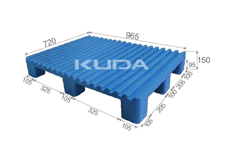 96572A-ACJJ PLASTIC PALLET（BUILT-IN STEEL TUBE）
