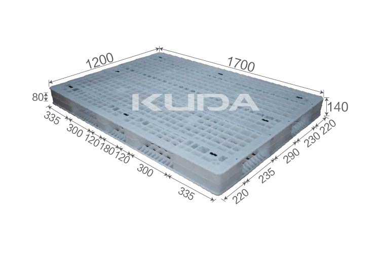 1712B-WGSM PLASTIC PALLET（BUILT-IN STEEL TUBE）