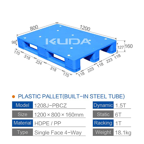 1208J-PBCZ PLASTIC PALLT(BUILT-IN STEEL TUBE)