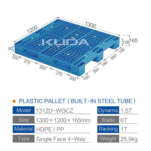 1312D-WGCZ PLASTIC PALLT(BUILT-IN STEEL TUBE)