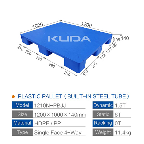 1210N-PBJJ PLASTIC PALLET（BUILT-IN STEEL TUBE）