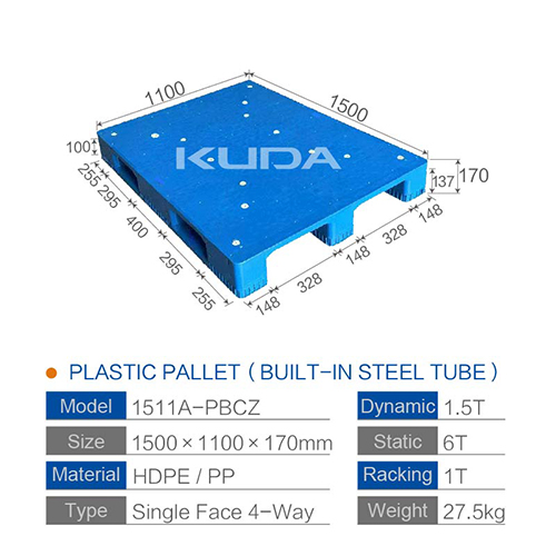 1511A-PBCZ PLASTIC PALLT(BUILT-IN STEEL TUBE)