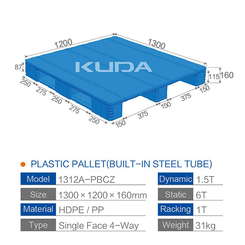 1312A-PBCZ PLASTIC PALLT(BUILT-IN STEEL TUBE)