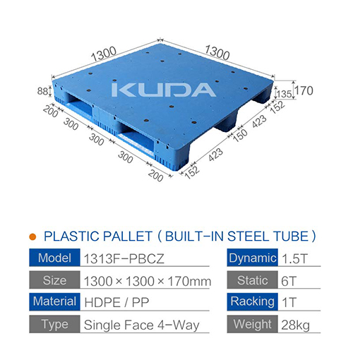 1313F-PBCZ PLASTIC PALLT(BUILT-IN STEEL TUBE)