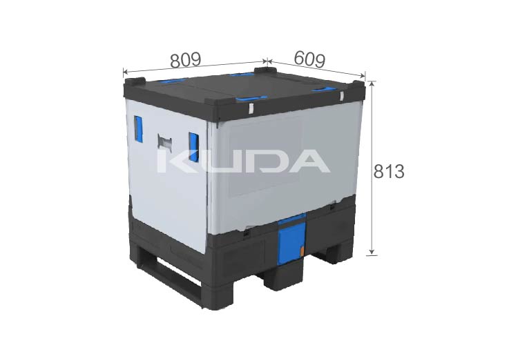 0806B-ZDKBX COLLAPSIBLE PLASTIC PALLET BOX