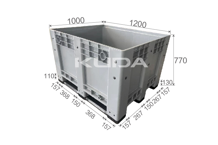 1210F-ZDKBX COLLAPSIBLE PLASTIC PALLET BOX