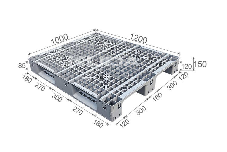 1210A6-WGCZ PLASTIC PALLET（BUILT-IN STEEL TUBE）