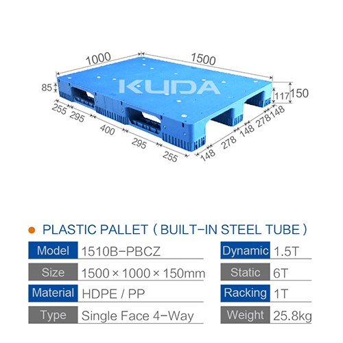 1510B-PBCZ PLASTIC PALLT(BUILT-IN STEEL TUBE)